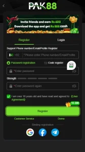 Pak88 Game login & register